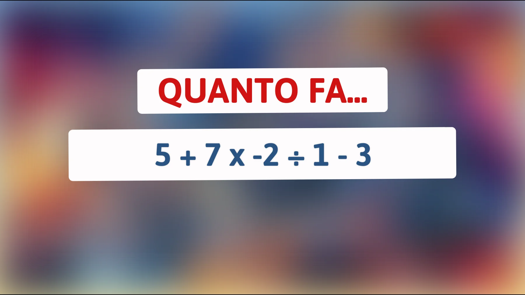 "Sei abbastanza intelligente per risolvere questo enigma matematico? Scopri la risposta ora e sfida il tuo QI!""