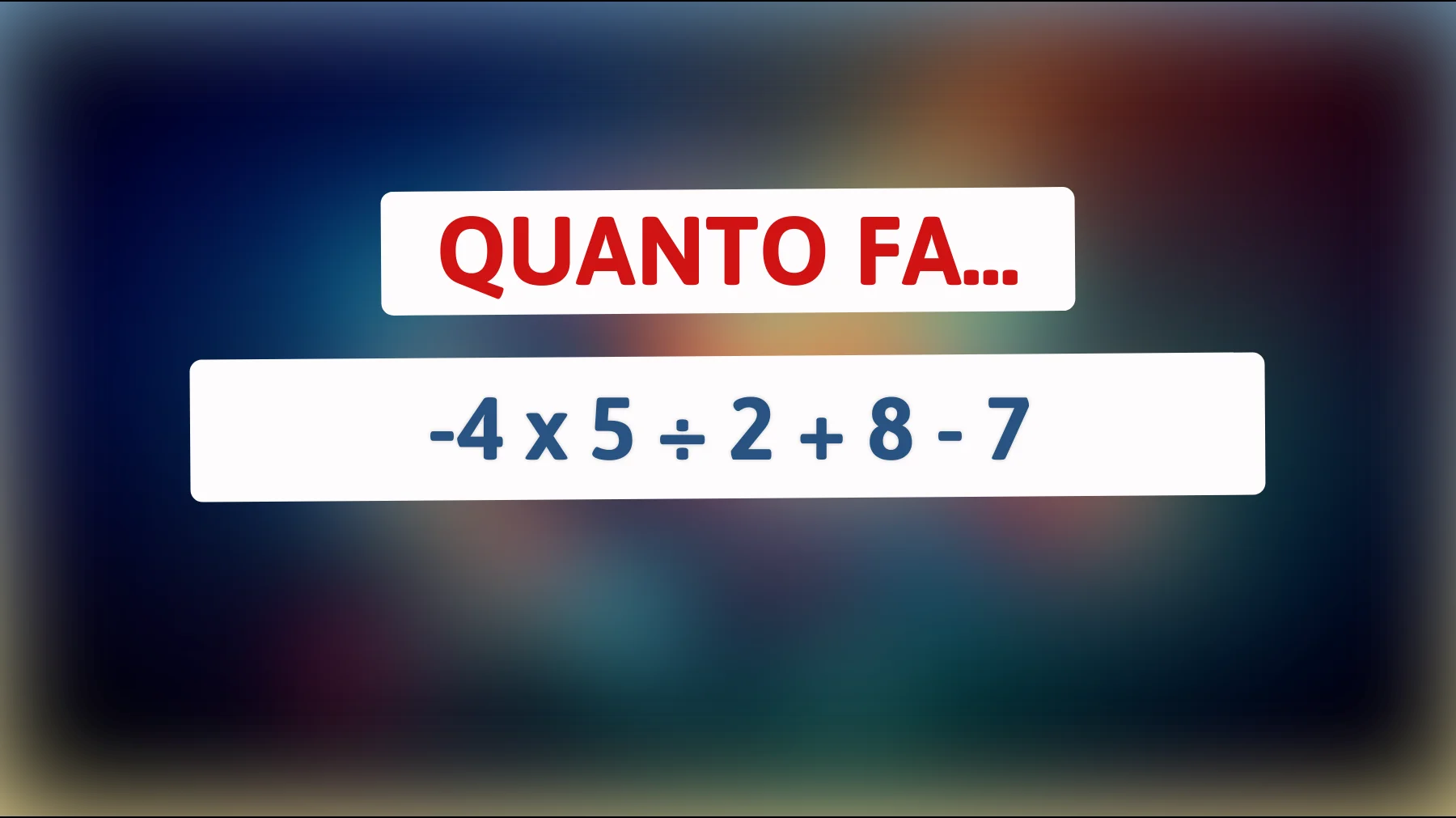 "Sfida la tua intelligenza: riesci a risolvere questo enigma matematico che solo le menti più brillanti comprendono?""