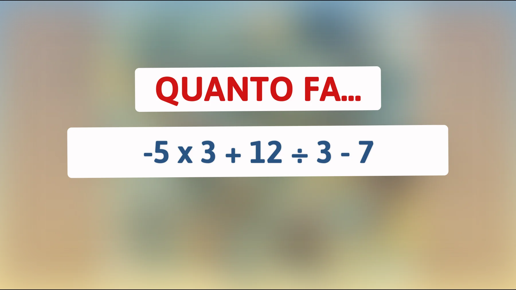 "Solo il 1% riesce a risolvere questo indovinello matematico! Sei abbastanza geniale per trovare la risposta?""