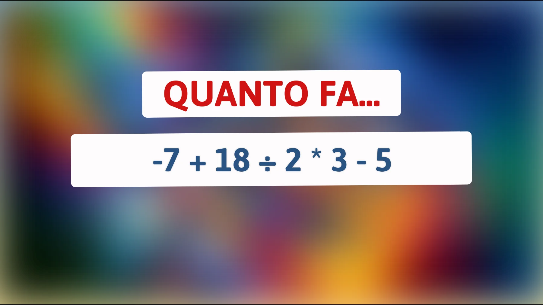 "Solo un vero genio può risolvere questo indovinello matematico: sei tra loro?""
