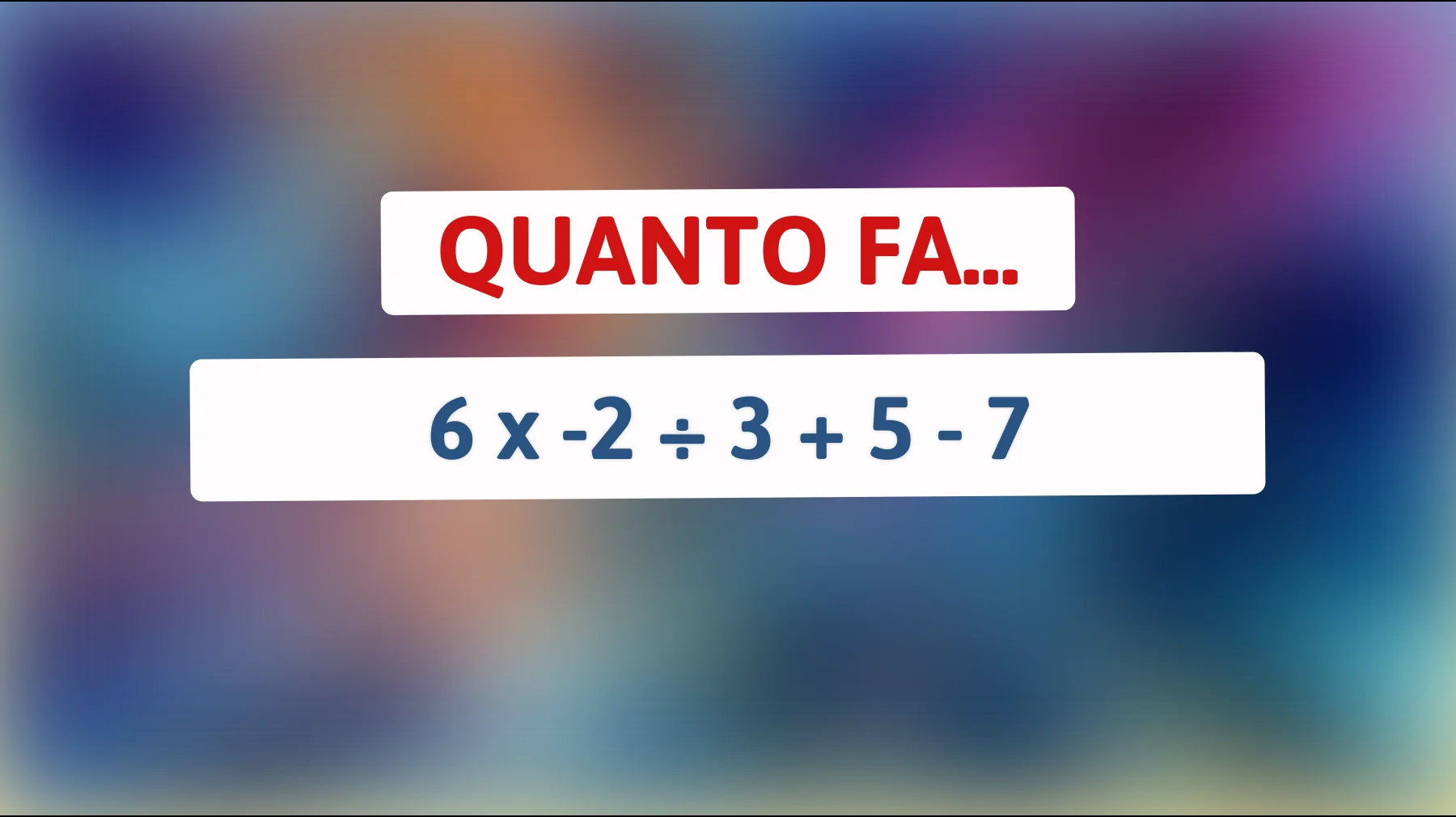 Sfida il tuo QI: riesci a risolvere questo indovinello matematico che confonde anche le menti più brillanti?"