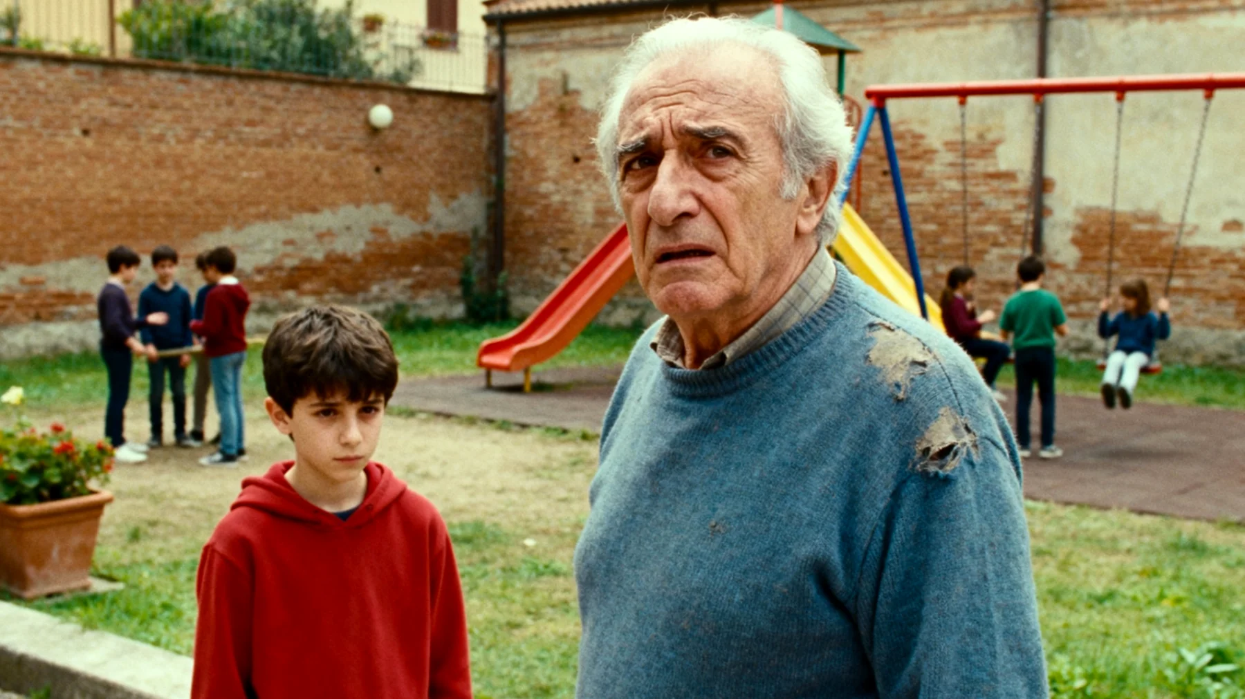 Nonno preoccupato perché il nipotino in età prescolare/scolare è molto timido, fatica a socializzare con altri bambini durante le attività al parco o nelle feste, preferisce restare sempre vicino agli adulti e mostra ansia nel confrontarsi con i coetanei"