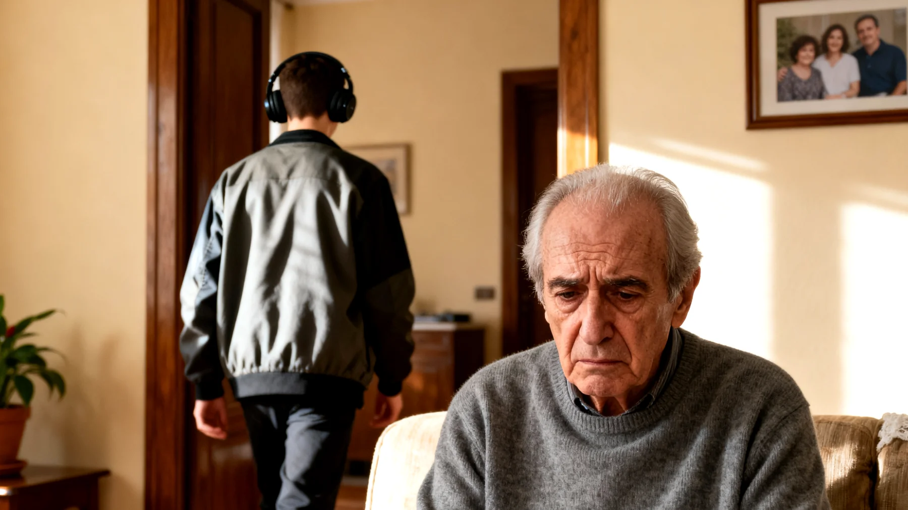 Nonno preoccupato perché il nipote adolescente è diventato emotivamente distante, non cerca più il suo contatto come prima e mostra disinteresse per le attività che un tempo condividevano insieme"