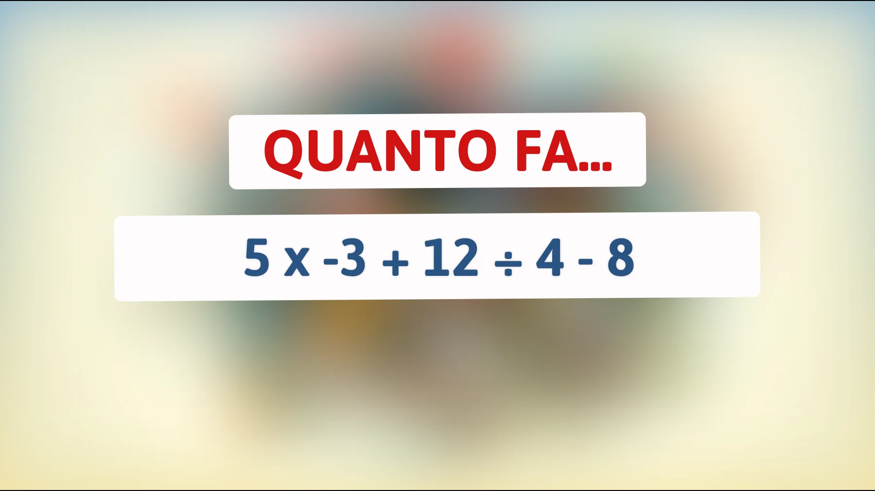 Soltanto i veri geni riescono a risolvere questo enigma matematico! Prova a trovare la soluzione!"