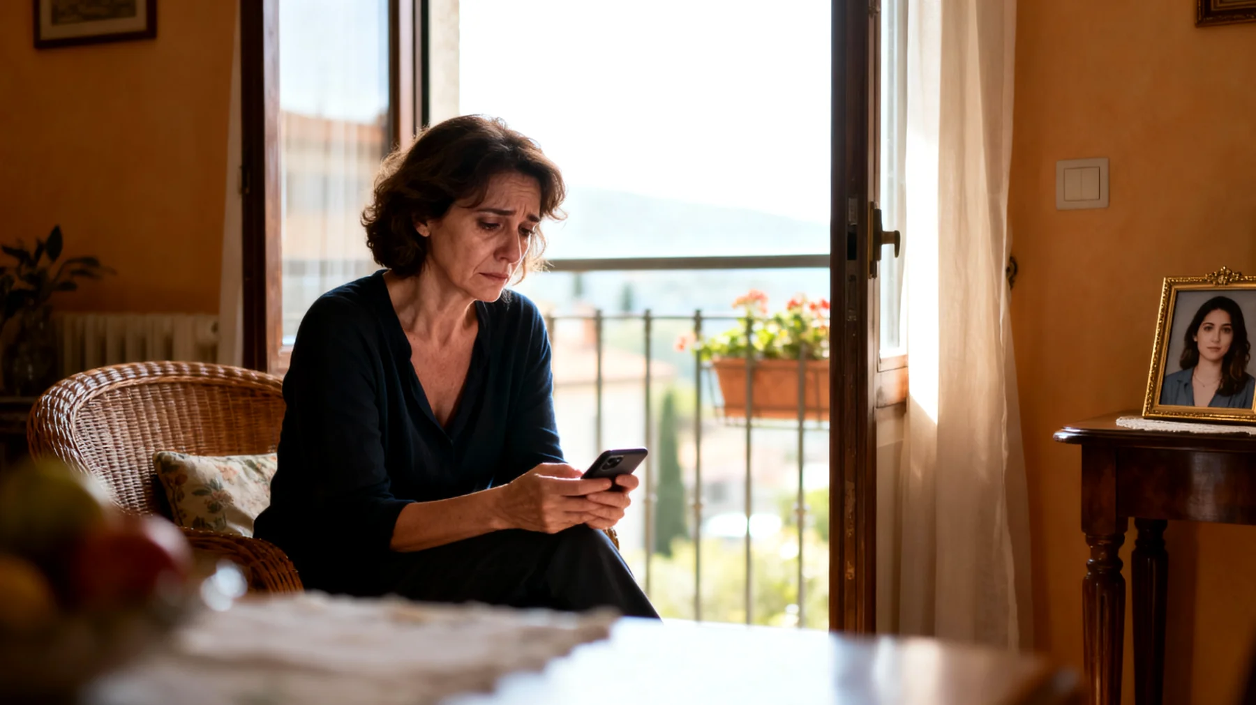 Una mamma si sente distante dalla figlia ormai adulta che ha costruito la sua vita indipendente, e vive con ansia il timore di non essere più una figura centrale o necessaria nella sua vita quotidiana"