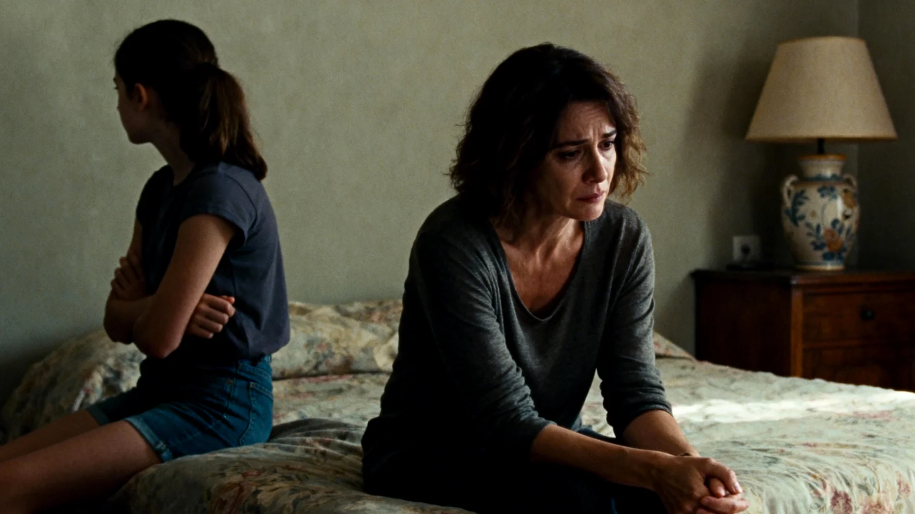 Una mamma fatica a supportare la figlia adolescente che vive con forte disagio i cambiamenti fisici, sociali e scolastici della pubertà, manifestando chiusura emotiva e rifiuto del dialogo"