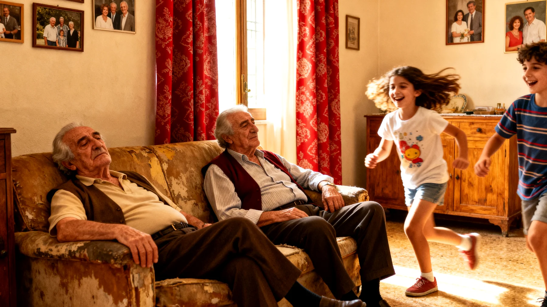 I nonni si sentono sopraffatti dalla cura quotidiana dei nipoti piccoli: faticano fisicamente a stargli dietro, non hanno più le energie di un tempo e si sentono in colpa quando hanno bisogno di pause o non riescono a soddisfare tutte le richieste dei bambini."